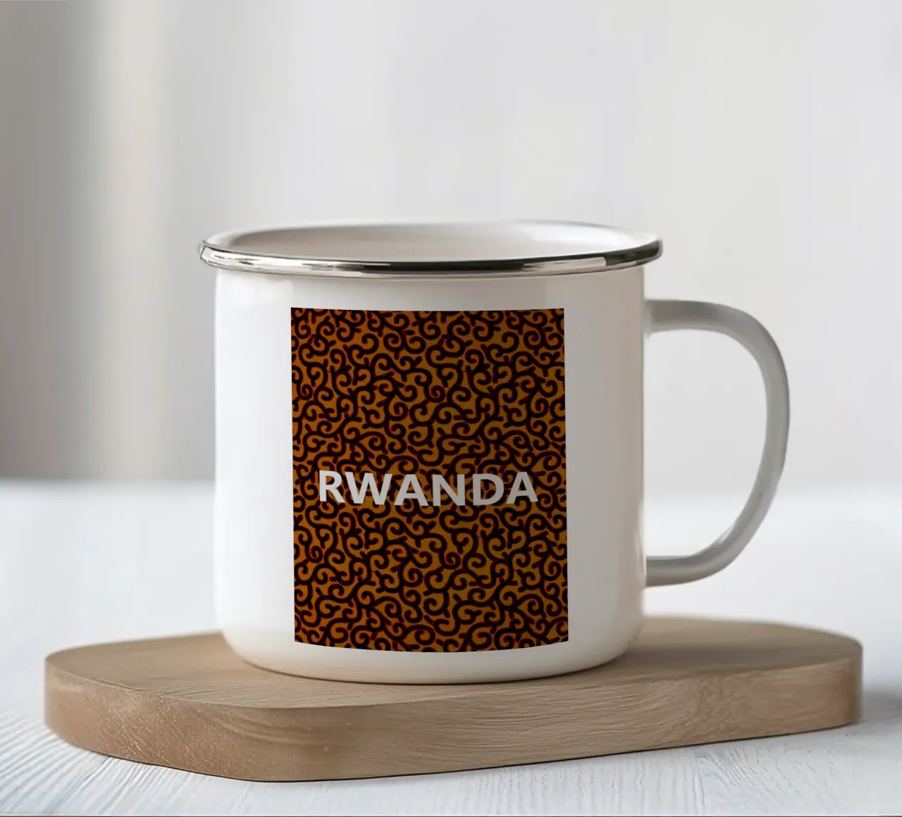 Rwanda tazza in smalto da Mathudace Créas