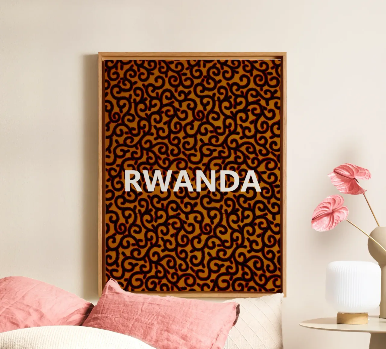 Rwanda canvas met Baklijst van Mathudace Créas