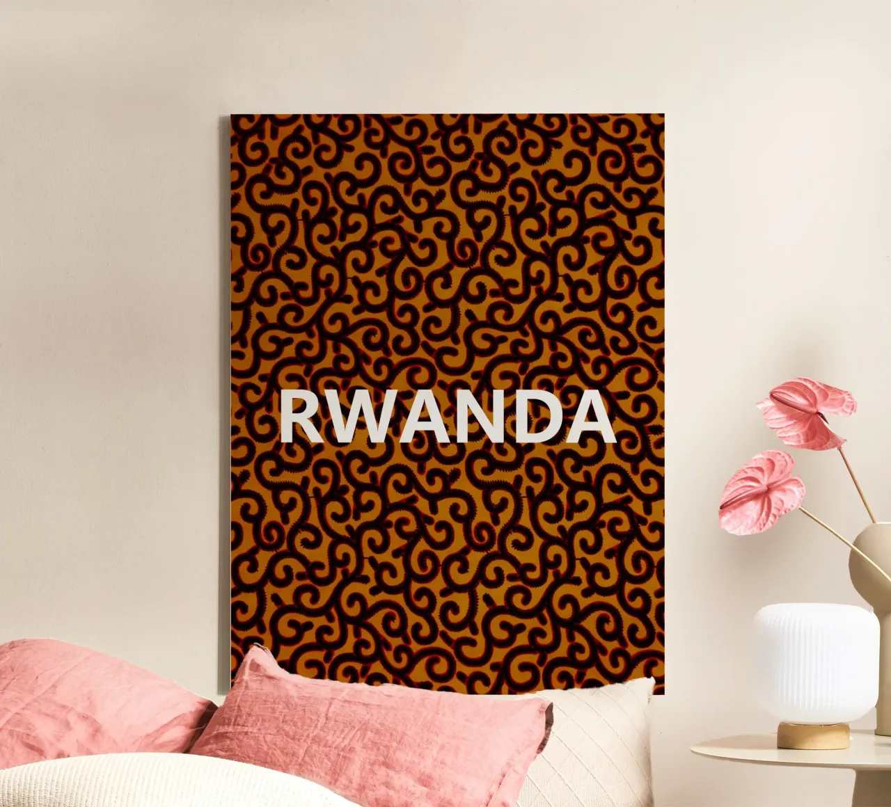Rwanda canvas met Baklijst van Mathudace Créas