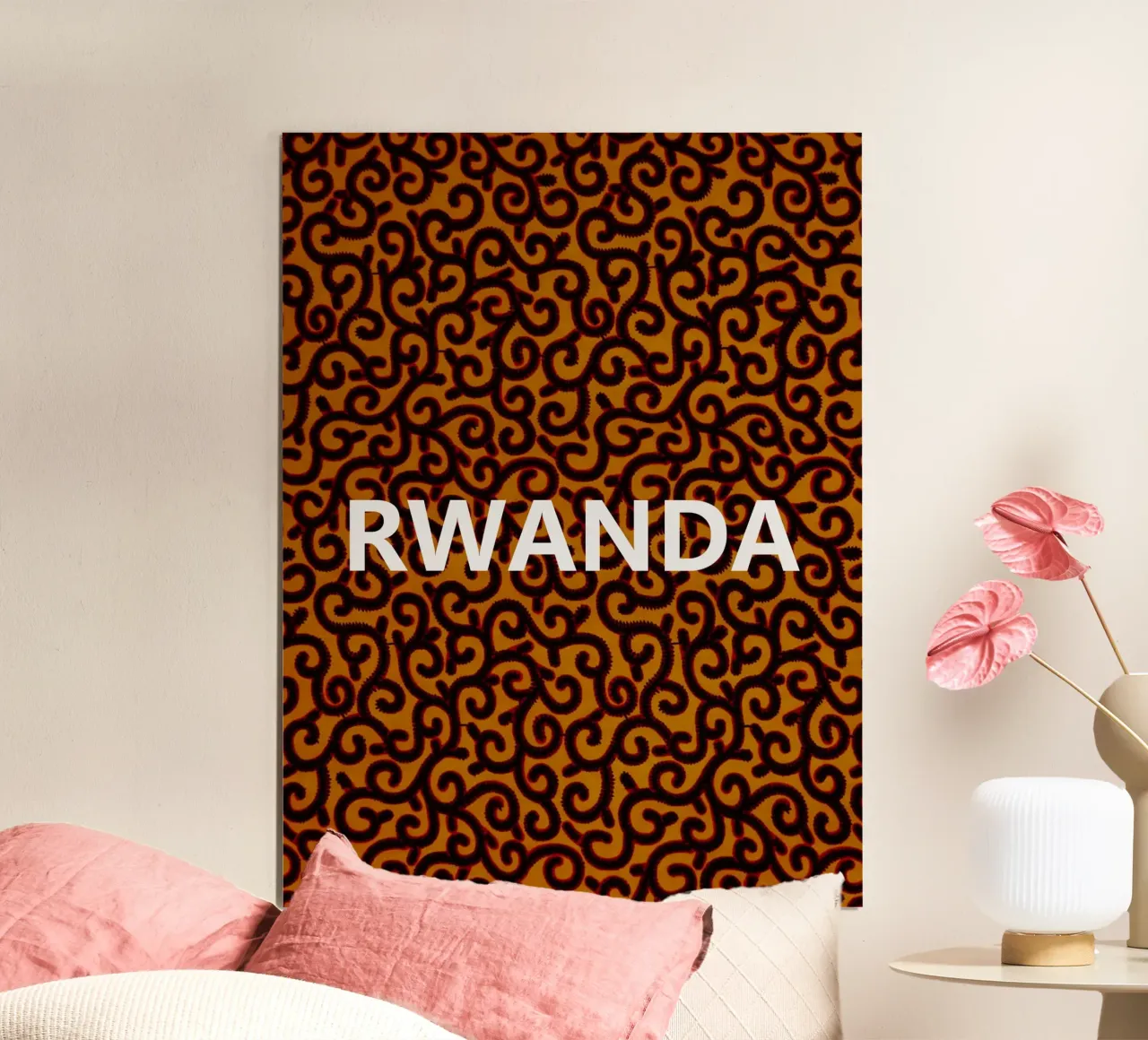 Rwanda poster con telaio in plastica da Mathudace Créas