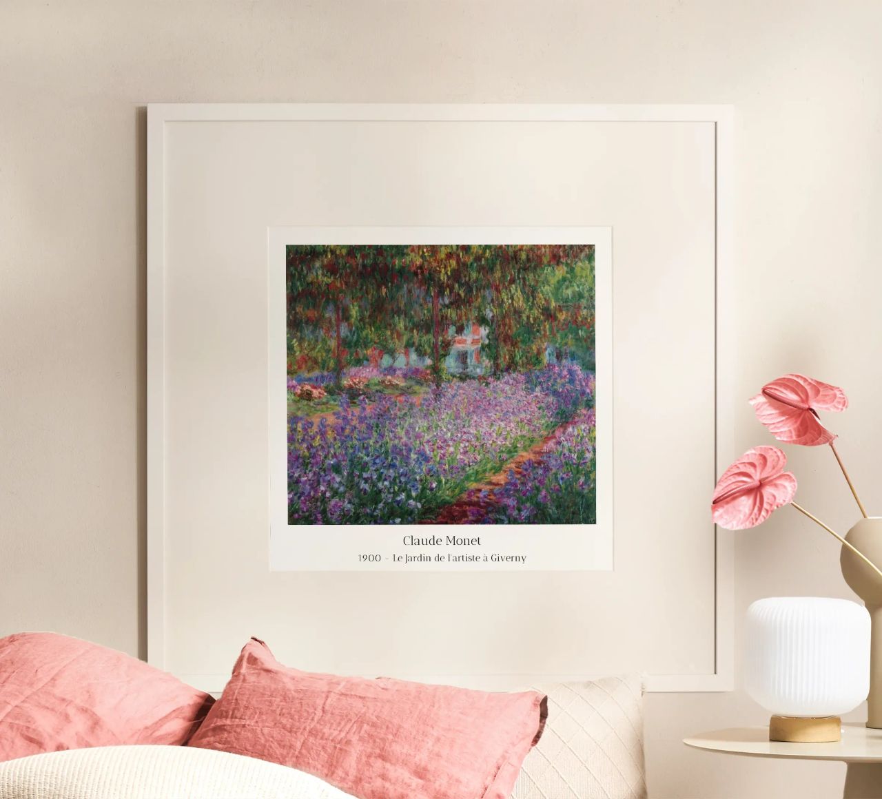 Claude Monet - 1900 - Der Garten des Künstlers in Giverny Poster von fanny-bianca