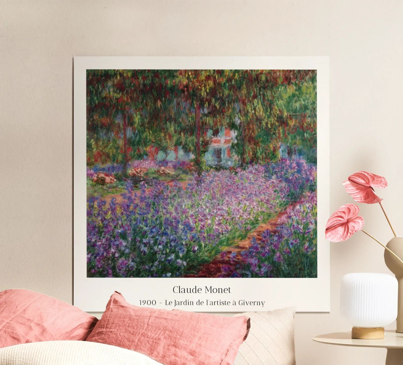 Claude Monet - 1900 - Der Garten des Künstlers in Giverny Poster von fanny-bianca