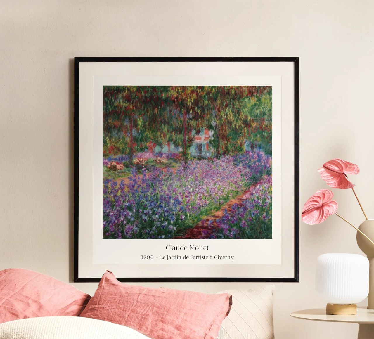 Claude Monet - 1900 - Der Garten des Künstlers in Giverny Poster von fanny-bianca