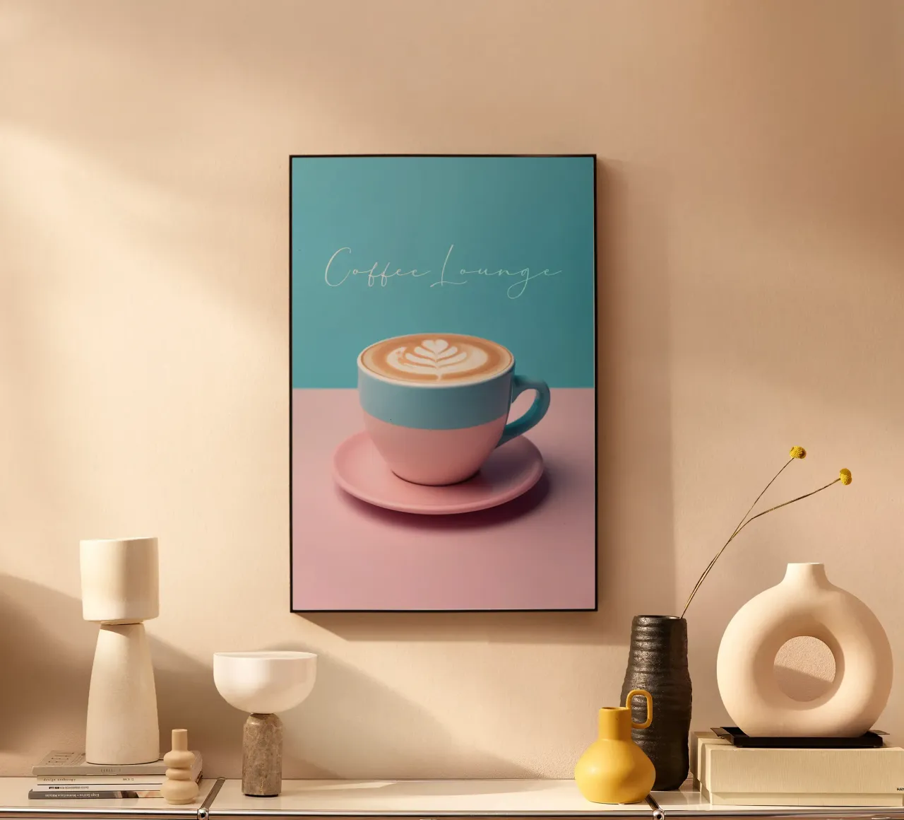 Tasse Cappuccino in pastel alluminio dibond da Carinaprint