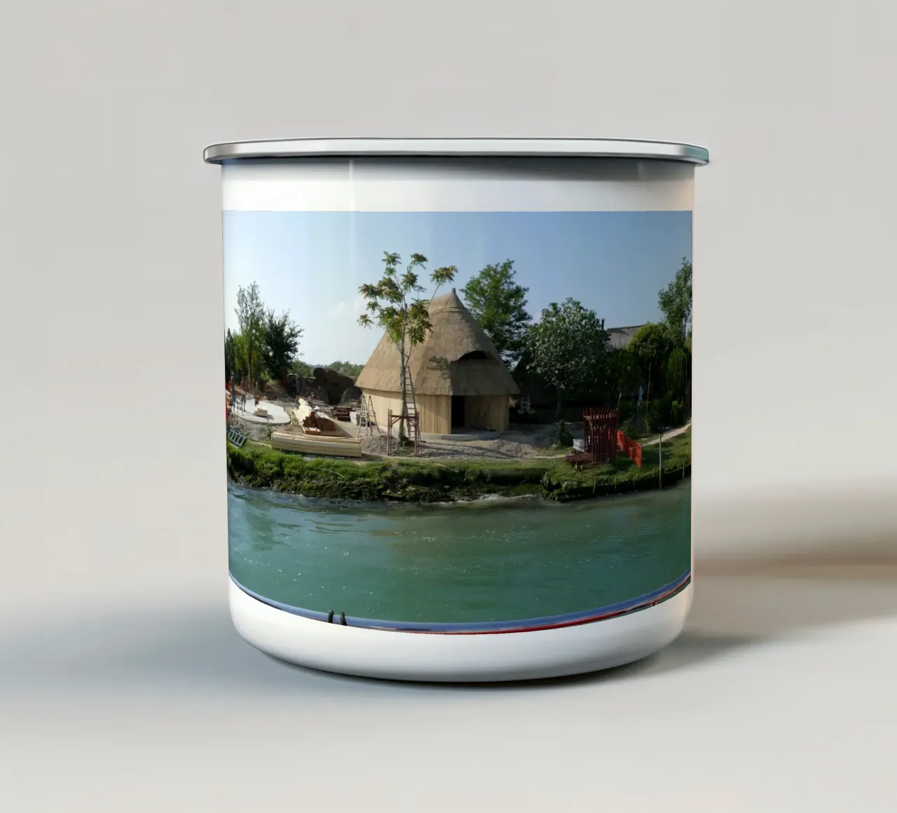 I capanni dei pescatori nelle lagune di Caorle tazza in smalto da Alexandra Joseph Fotomomente