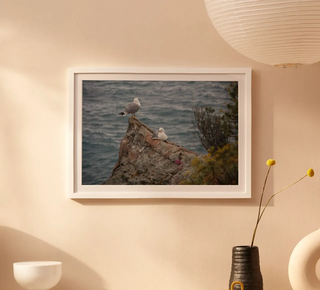I gabbiani e il mare poster con telaio in alluminio da Alexandra Joseph Fotomomente