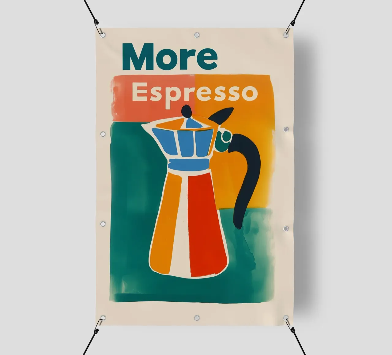 "More Espresso" Retro Kanne telo in pvc da Carinaprint