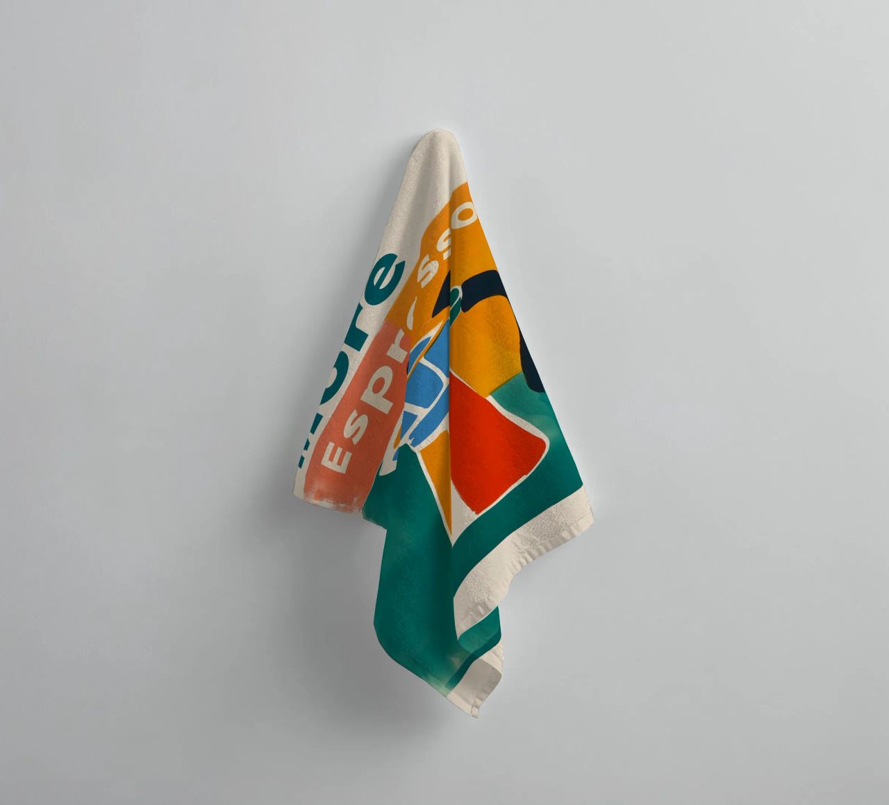 "More Espresso' Retro Kanne towel by Carinaprint