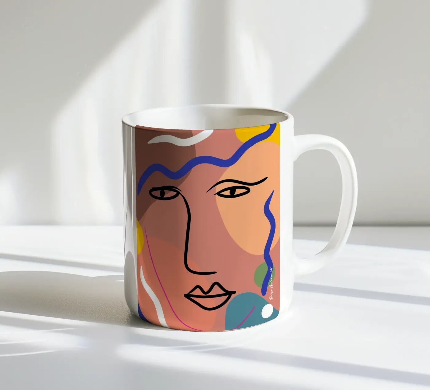 Harmonious Layers ceramic mug by Mike Leymi