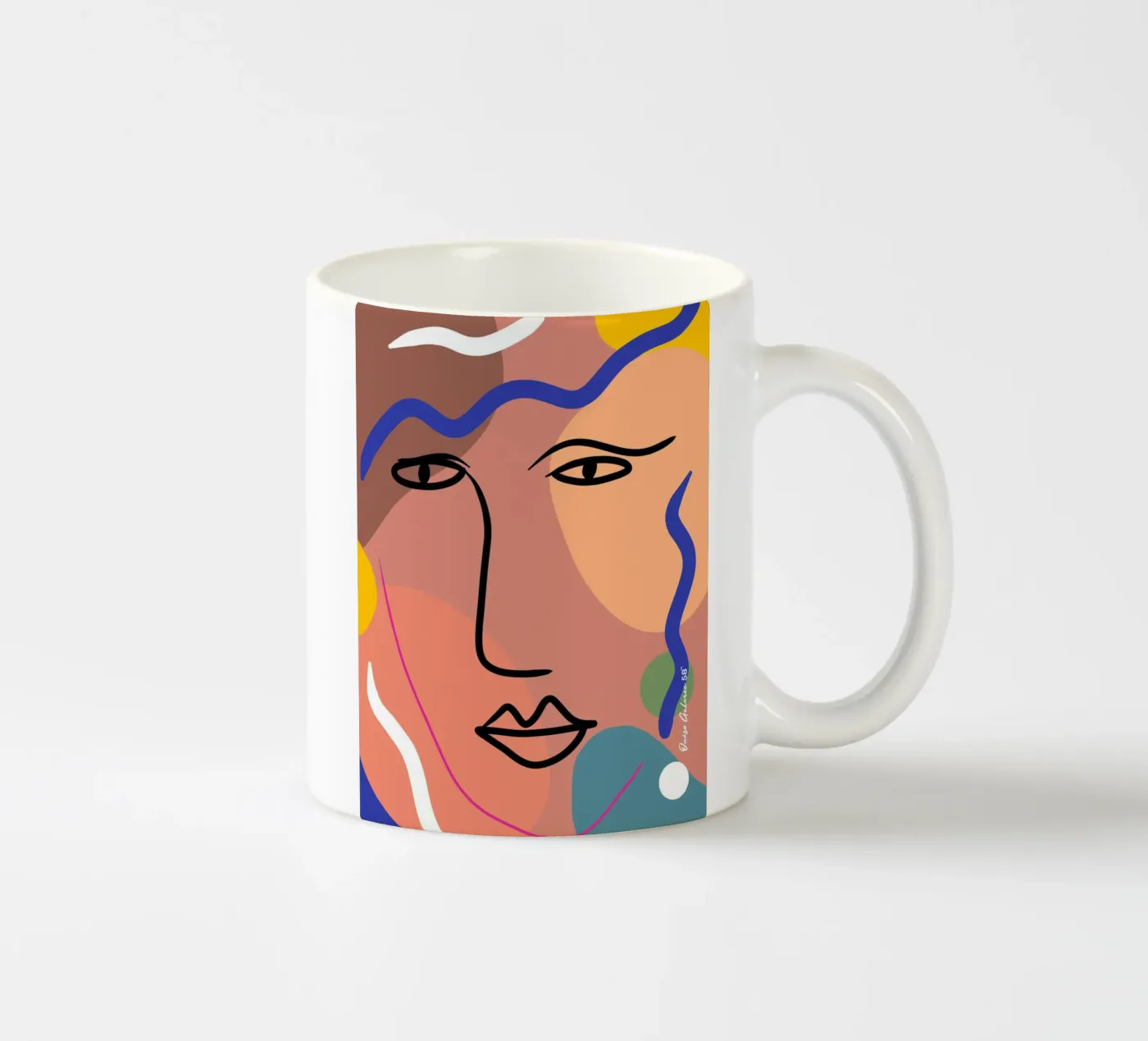 Harmonious Layers ceramic mug by Mike Leymi