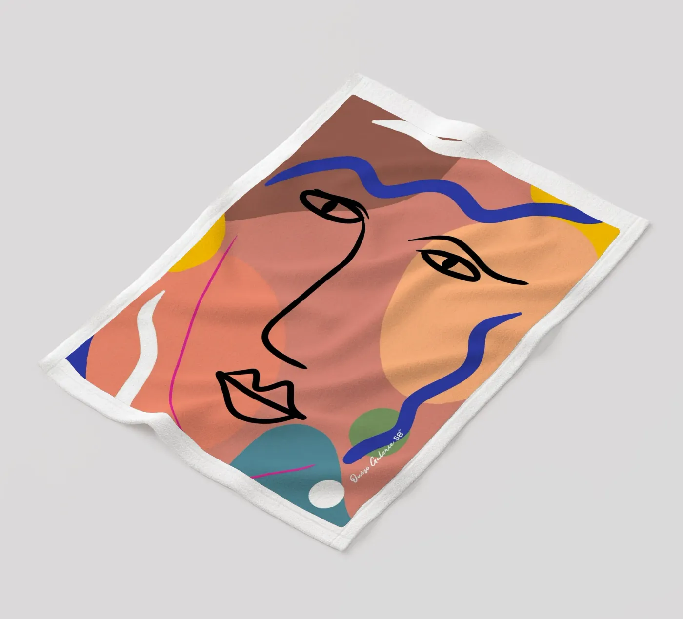 Harmonious Layers fleece blanket by Mike Leymi