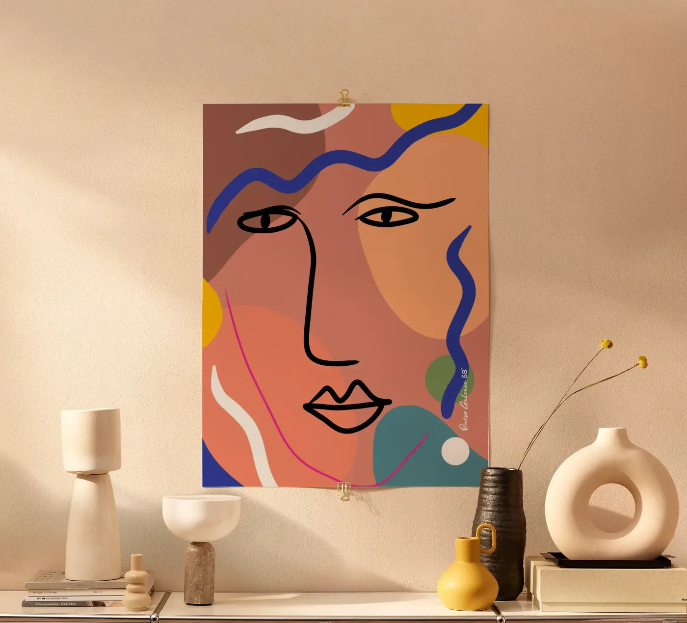 Harmonious Layers poster van Mike Leymi