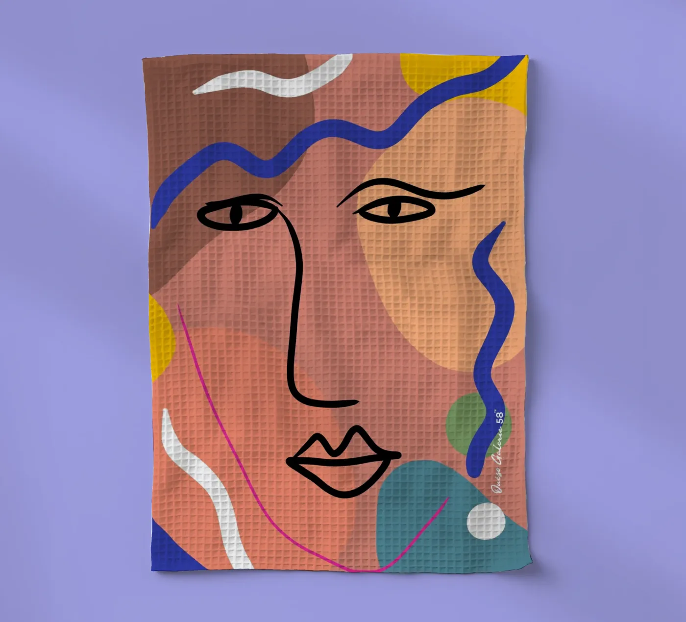 Harmonious Layers tea towel by Mike Leymi