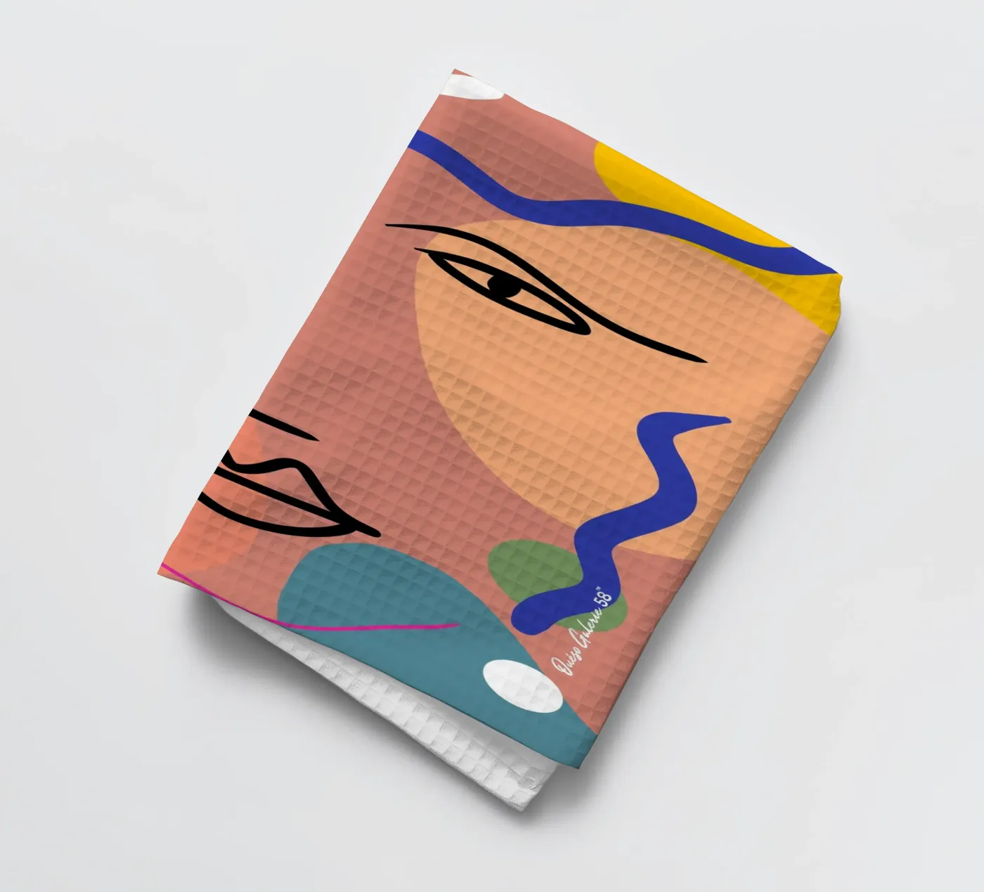 Harmonious Layers tea towel by Mike Leymi