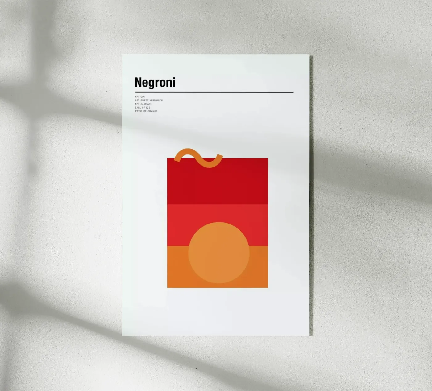 Negroni acrylic glass by Nick Barclay