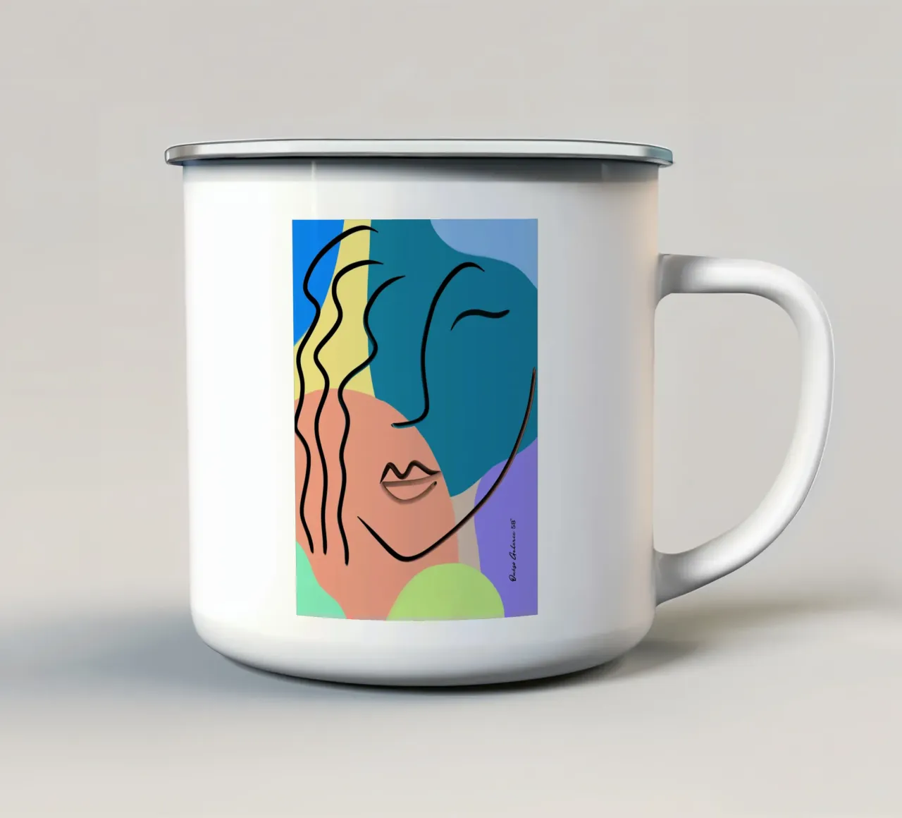 Shifting Colors tazza in smalto da Mike Leymi