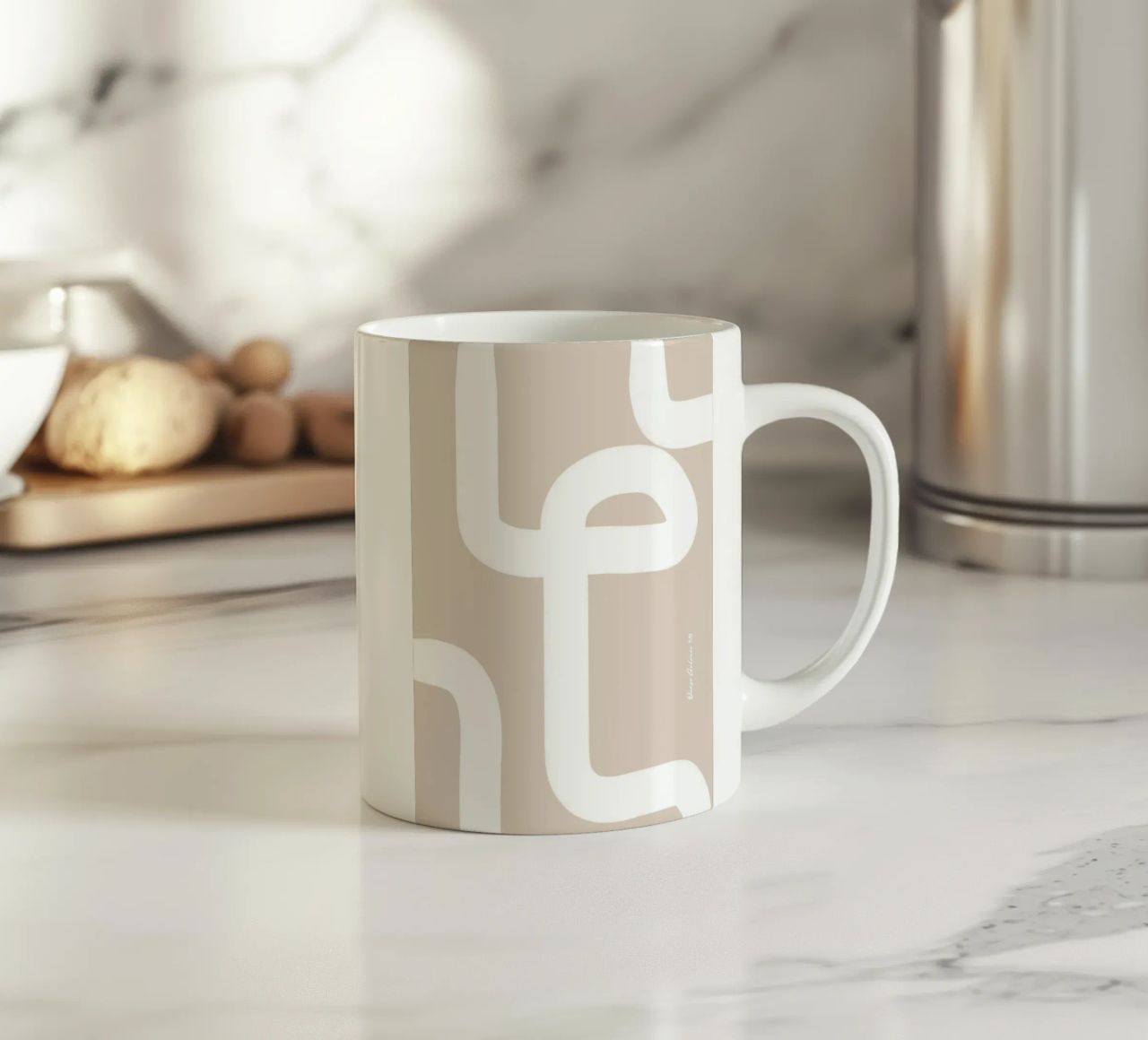 Floating Shapes tazza in ceramica da Mike Leymi