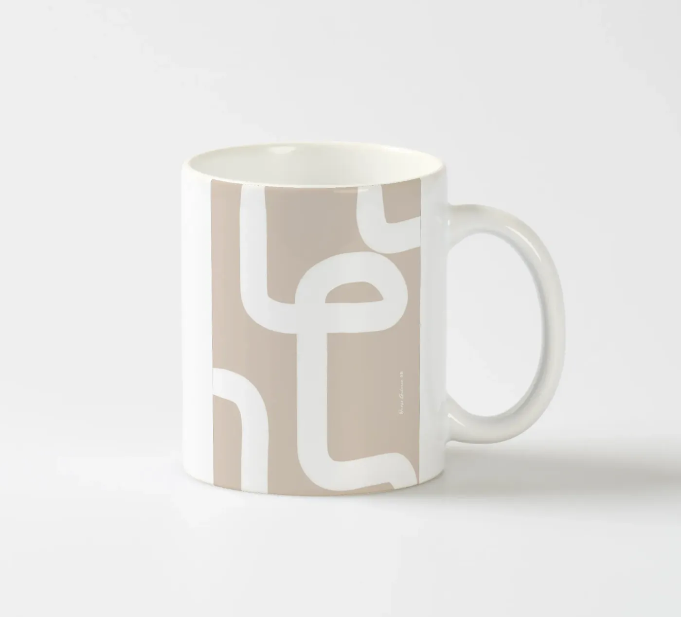 Floating Shapes ceramic mug by Mike Leymi