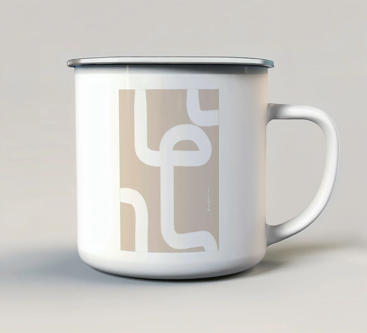 Floating Shapes tazza in smalto da Mike Leymi