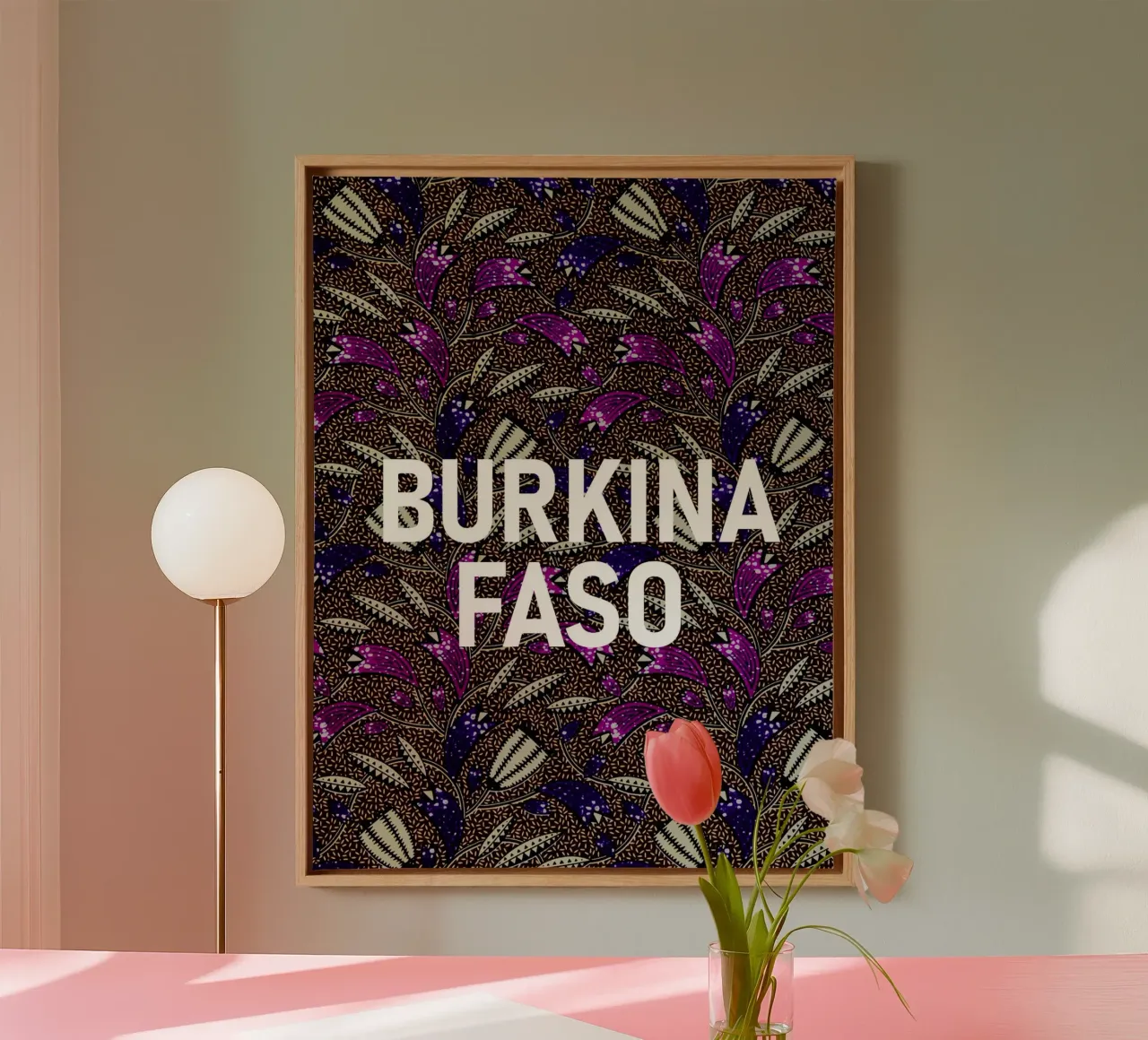 Burkina Faso tela con Cornice a cassetta da Mathudace Créas