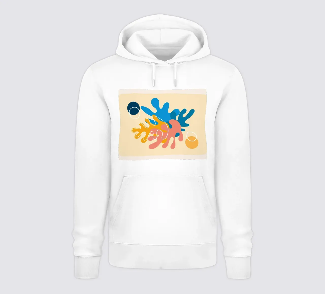 Astrazione colorata - Design di ispirazione matissiana felpa con cappuccio da Whole©