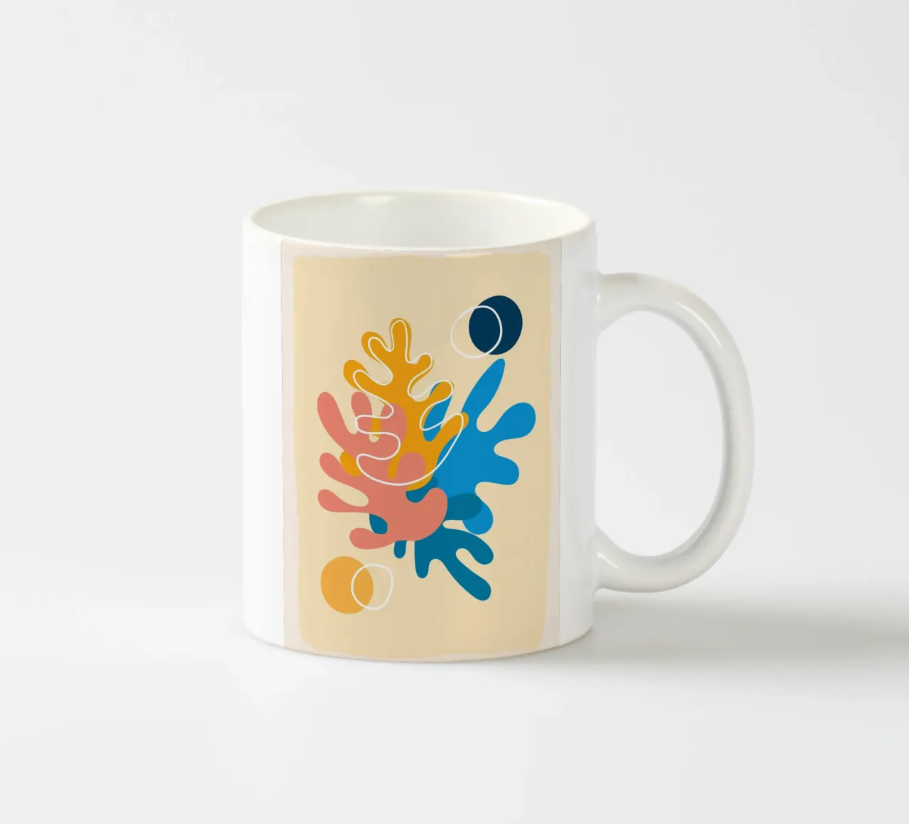 Astrazione colorata - Design di ispirazione matissiana tazza in ceramica da Whole©