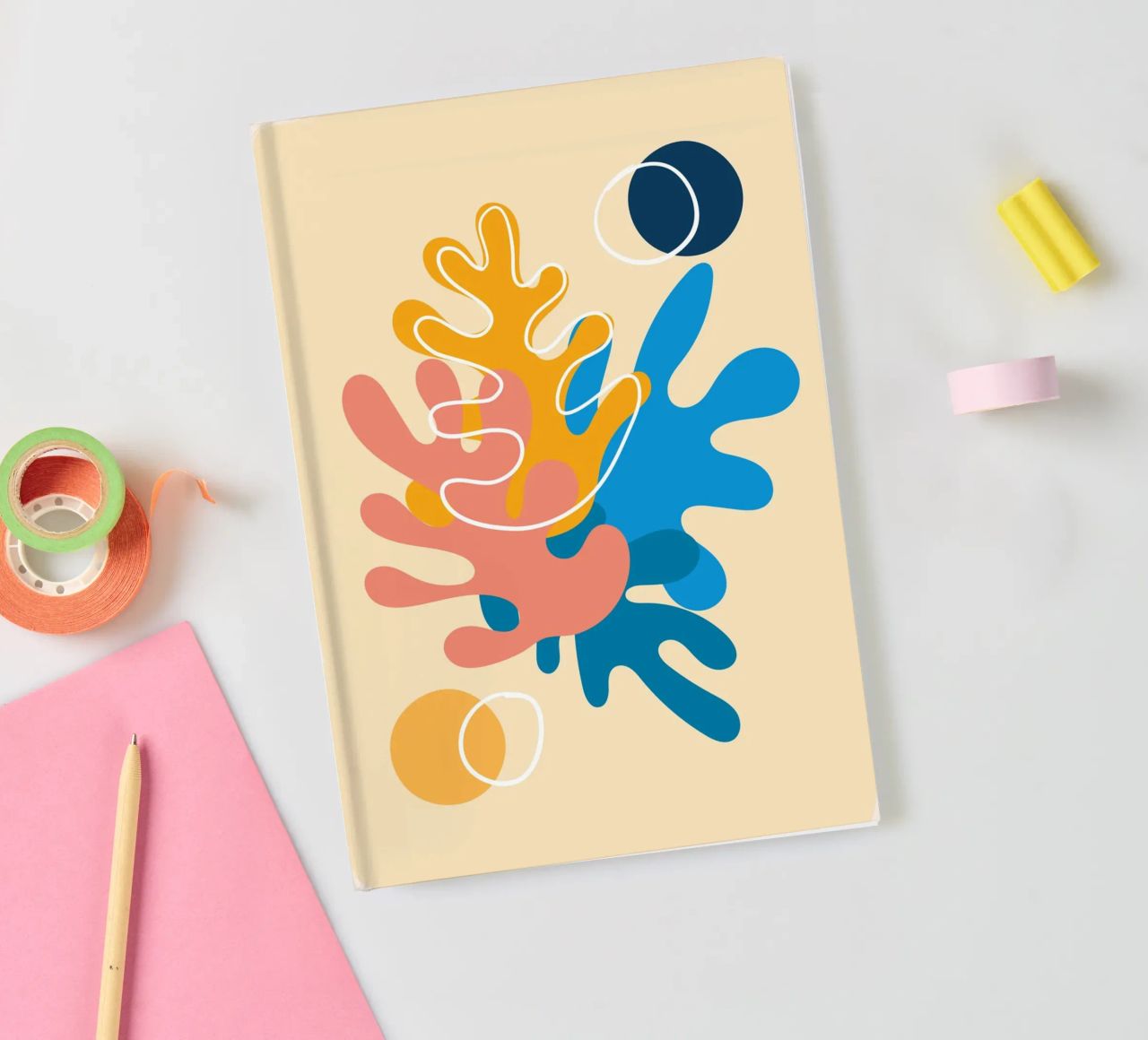 Colourful abstraction - Matisse-inspired design notebook by Whole©