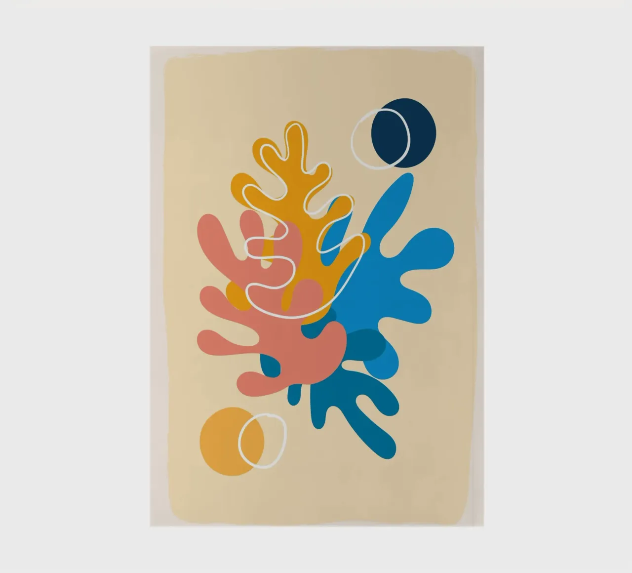 Abstraction colorée - design inspiré de Matisse carnet de notes de Whole©