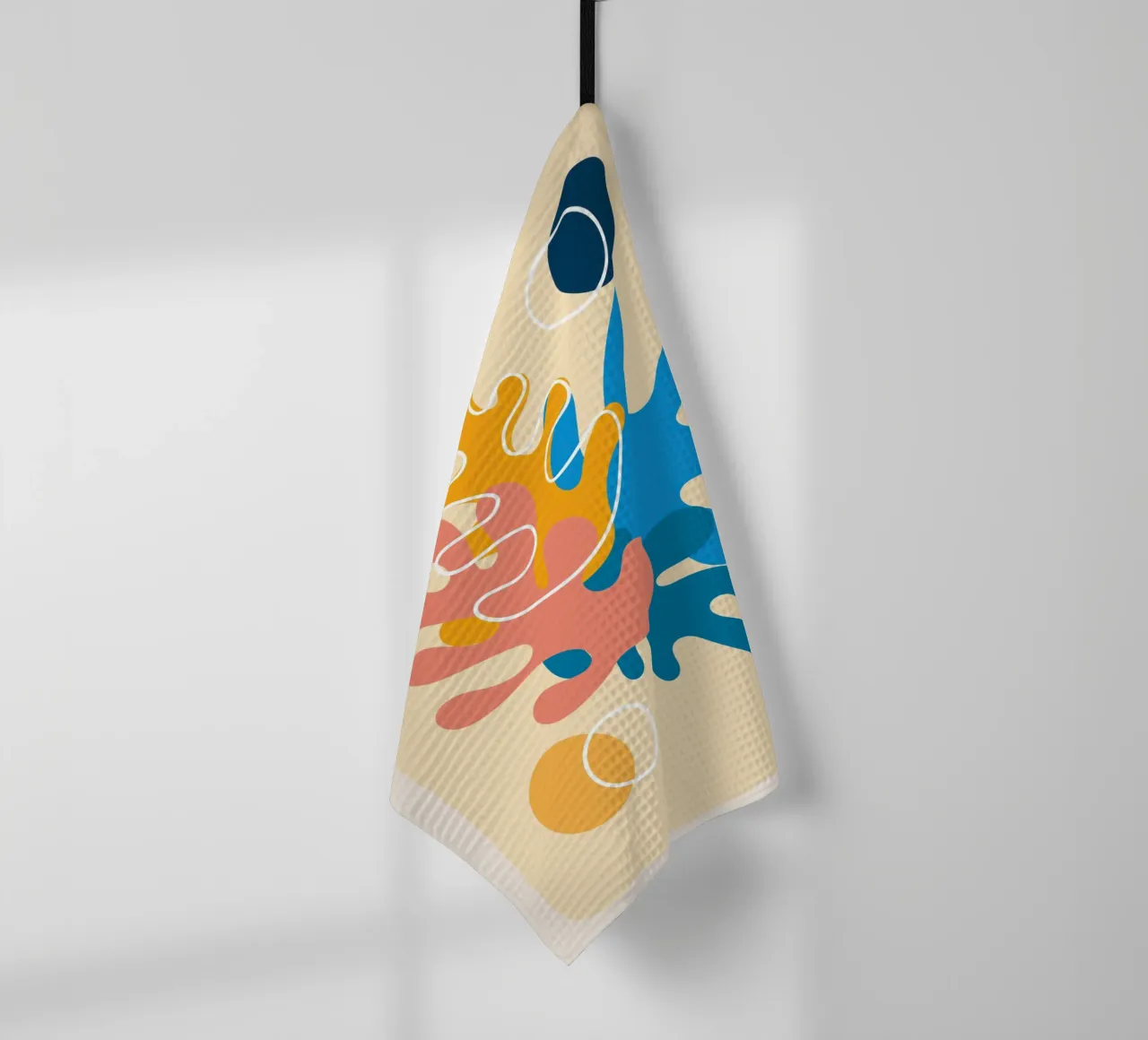 Abstraction colorée - design inspiré de Matisse torchon de Whole©
