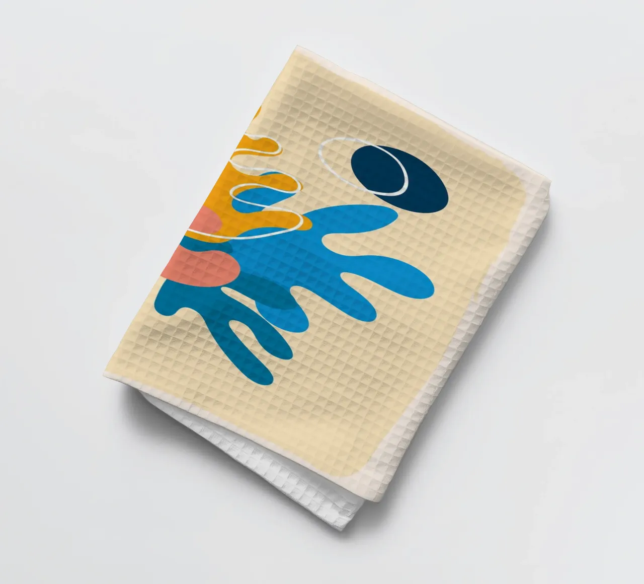 Abstraction colorée - design inspiré de Matisse torchon de Whole©