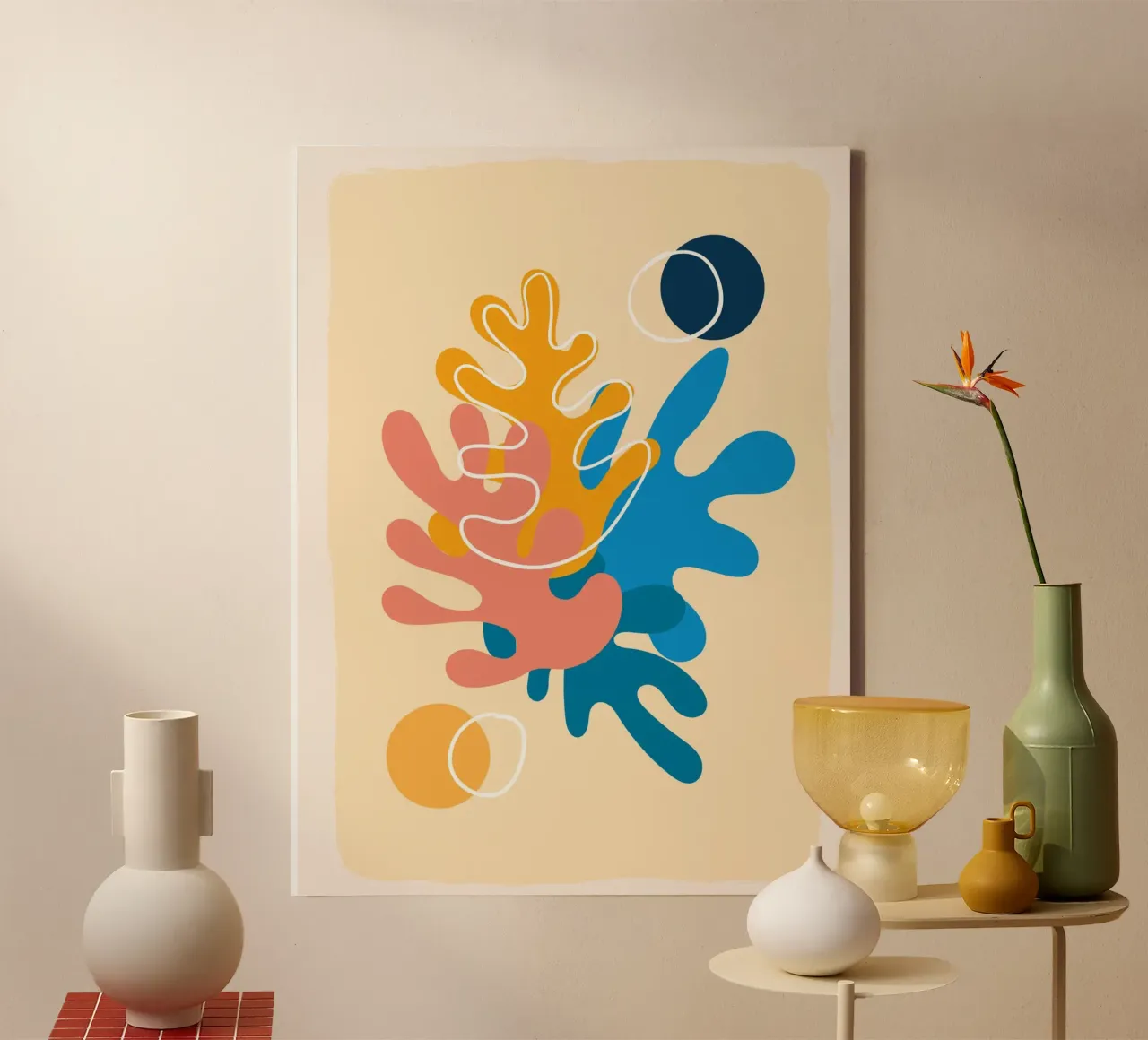 Bunte Abstraktion – Matisse inspiriertes Design Leinwand von Whole©