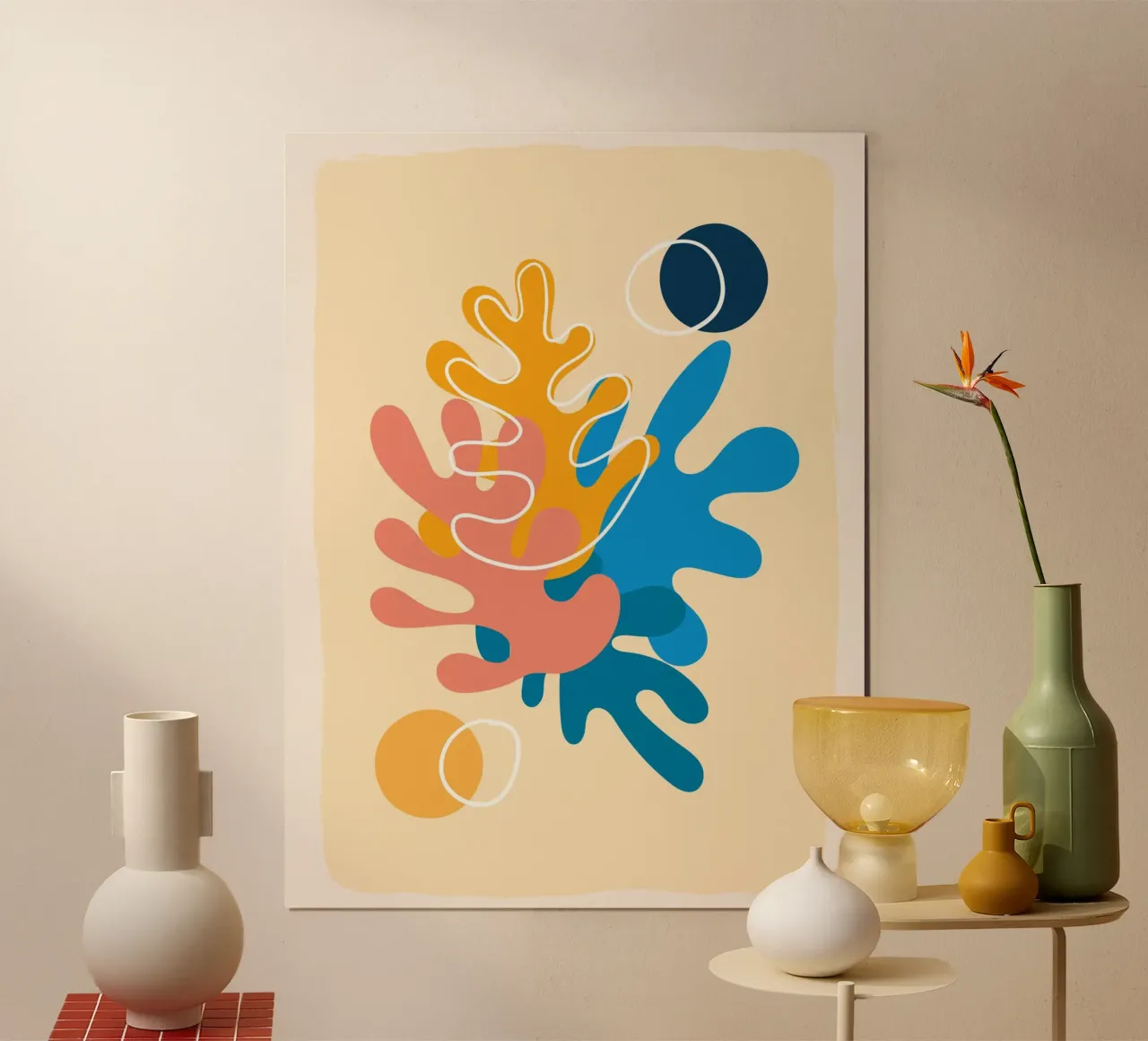 Astrazione colorata - Design di ispirazione matissiana poster da Whole©