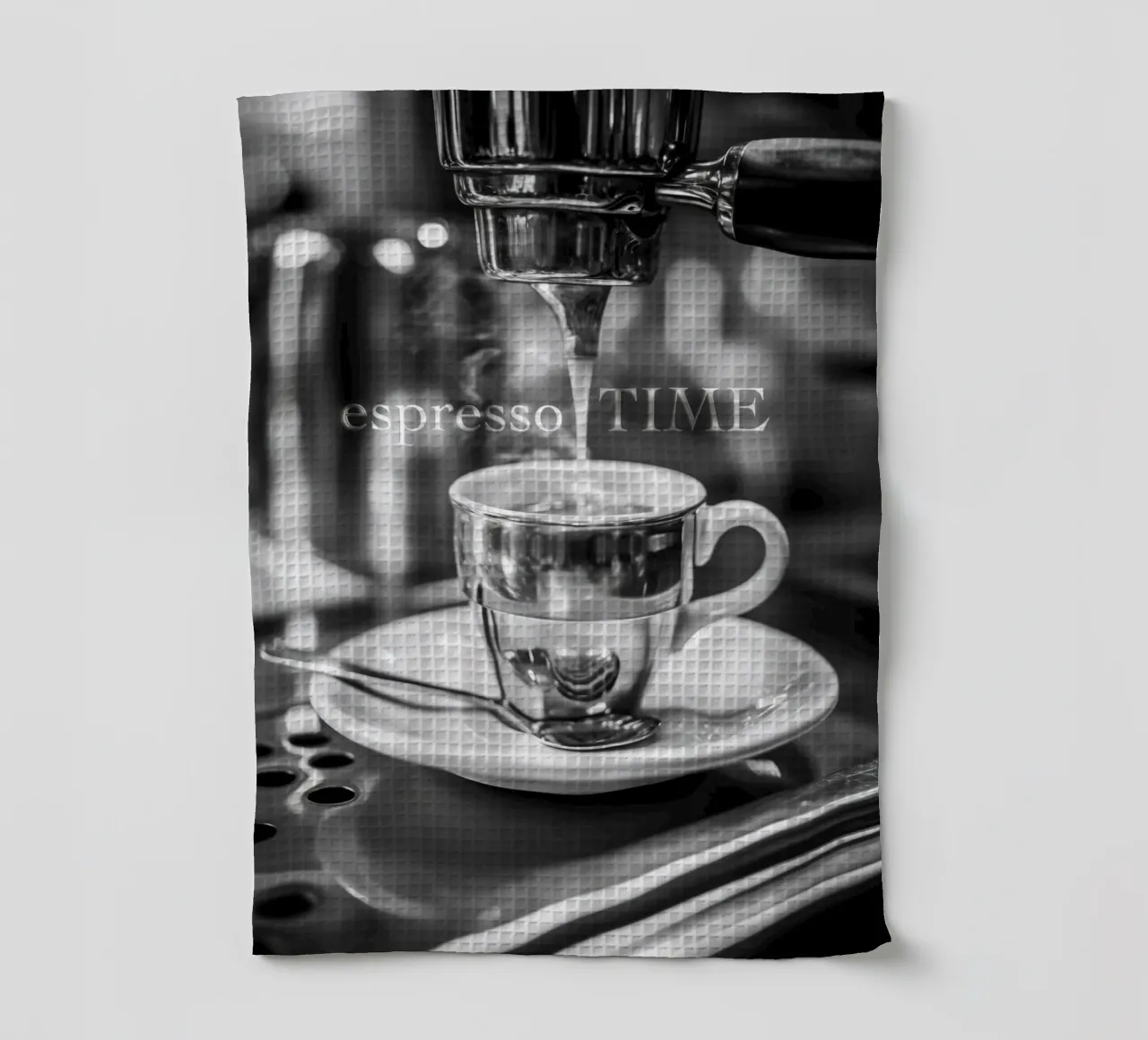 Photographies N&B de l'heure de l'espresso torchon de Carinaprint