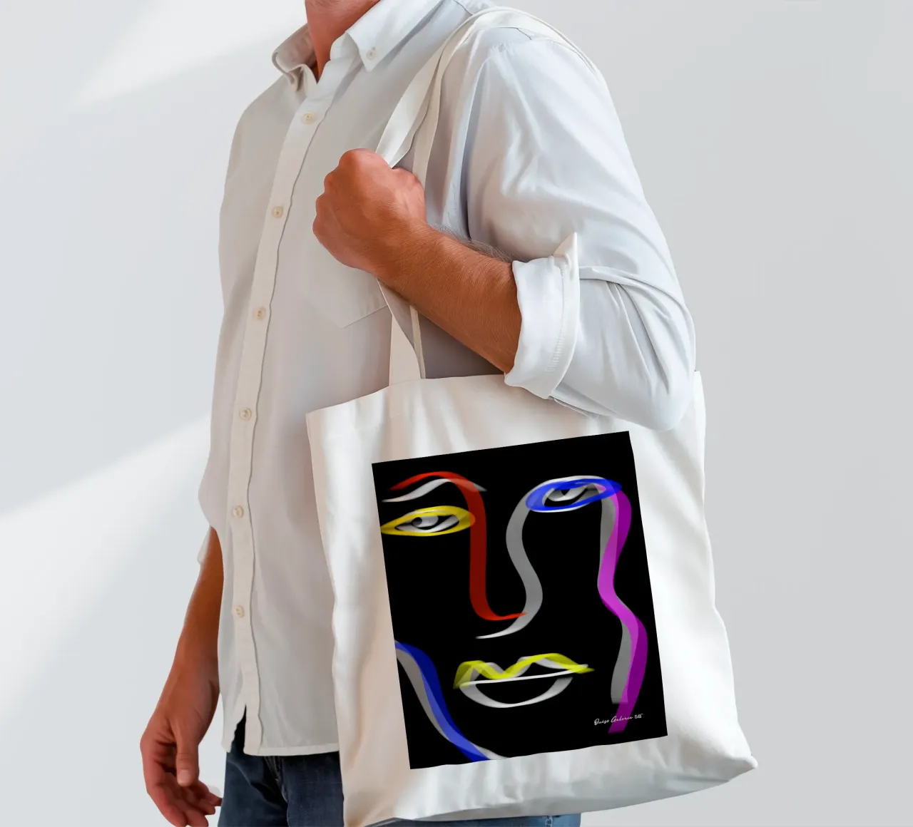 Colorful Ripples tote bag by Mike Leymi