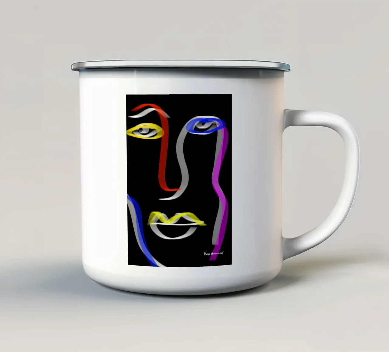 Colorful Ripples tazza in smalto da Mike Leymi