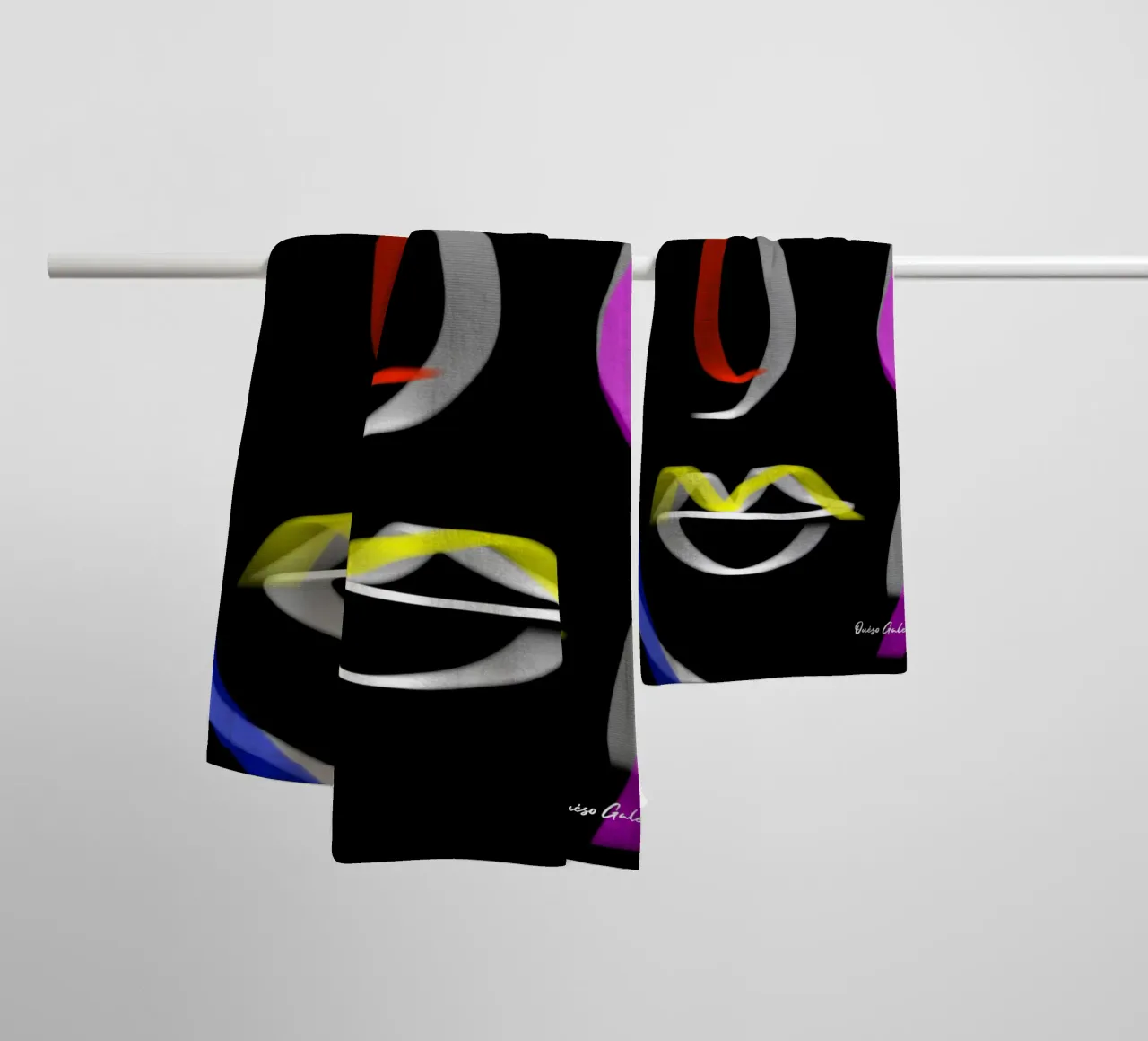 Colorful Ripples towel by Mike Leymi