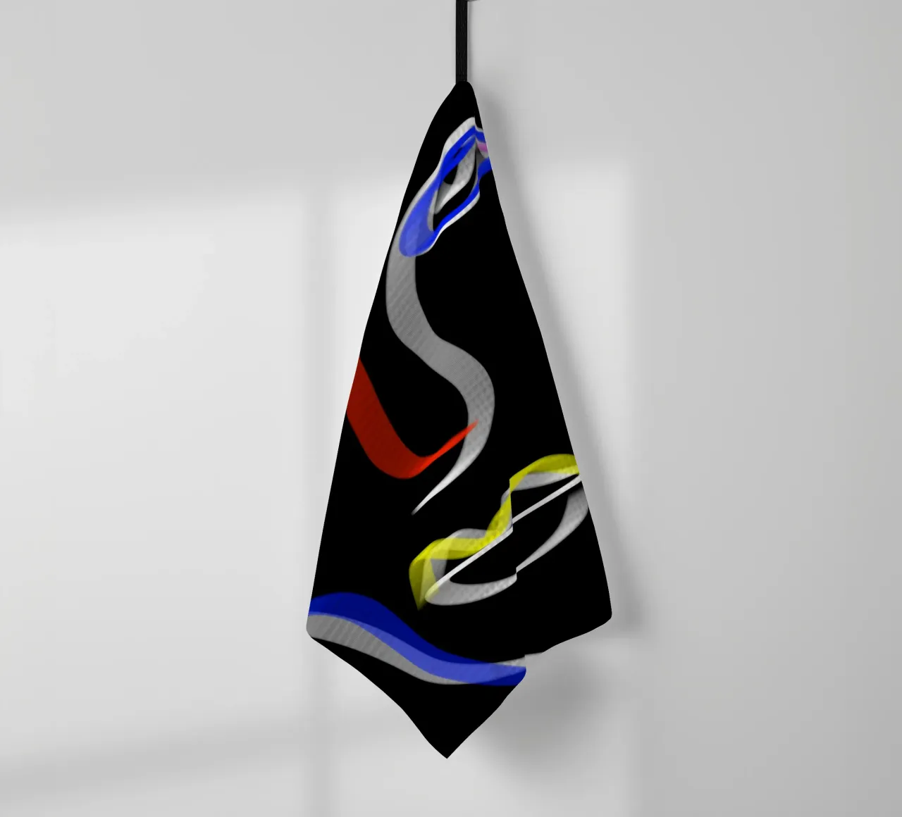 Colorful Ripples tea towel by Mike Leymi