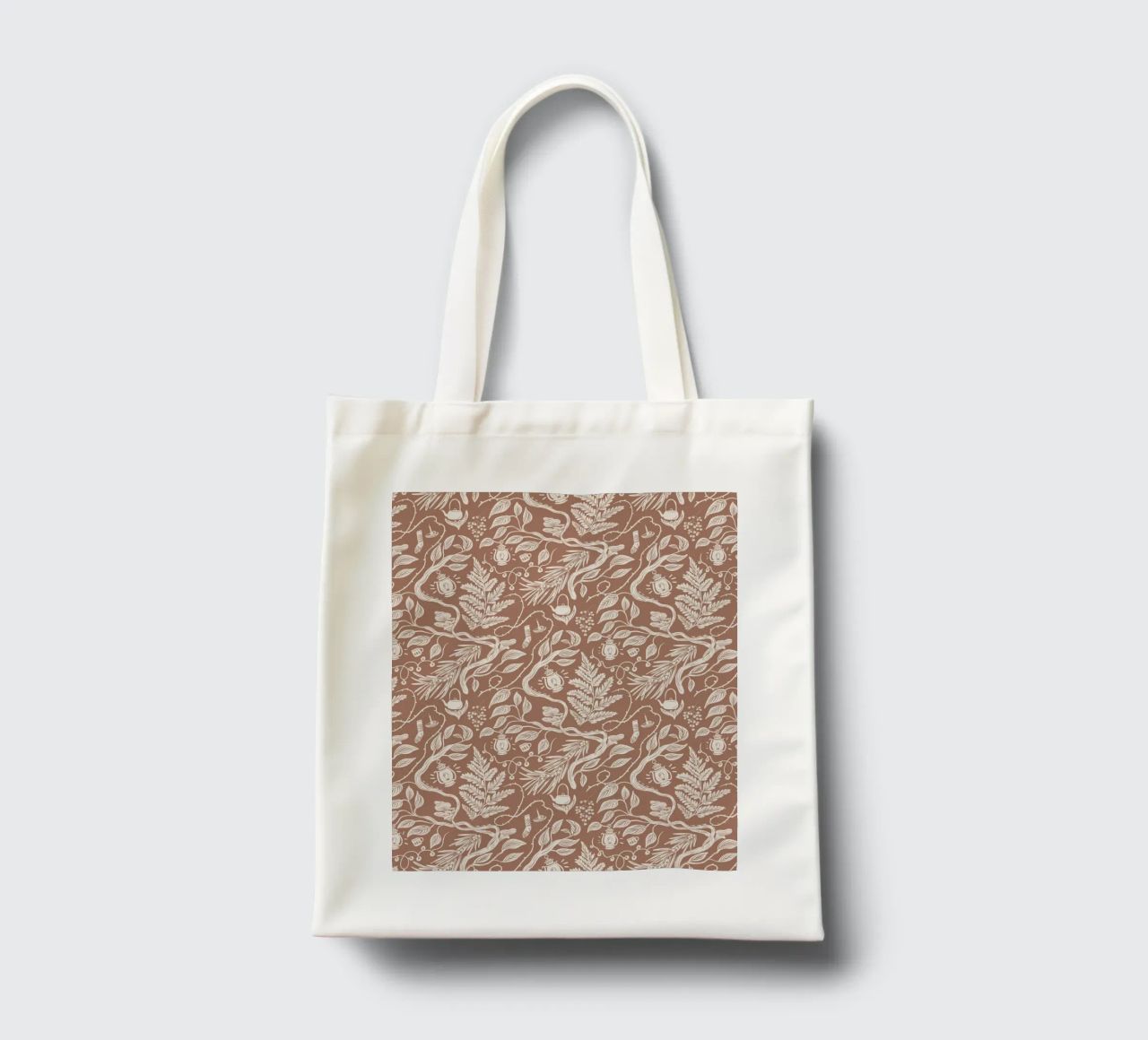 Cabincore Scene - Mocha Mousse Pantone Color borsa in juta da anisillustration