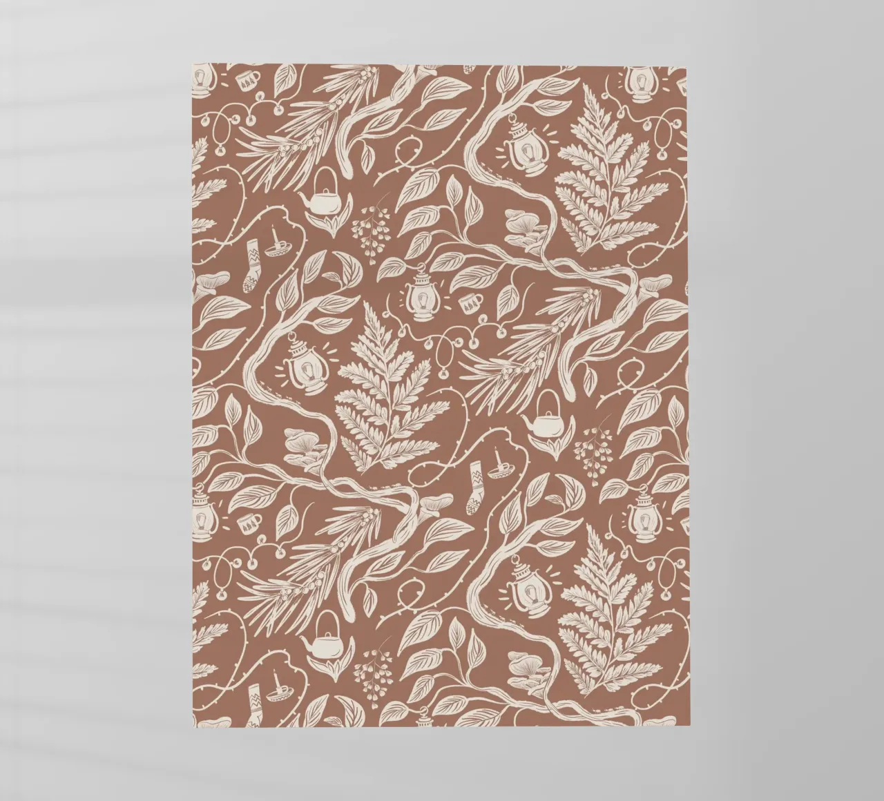 Cabincore Scene - Mocha Mousse Pantone Color pellicola backlit da anisillustration