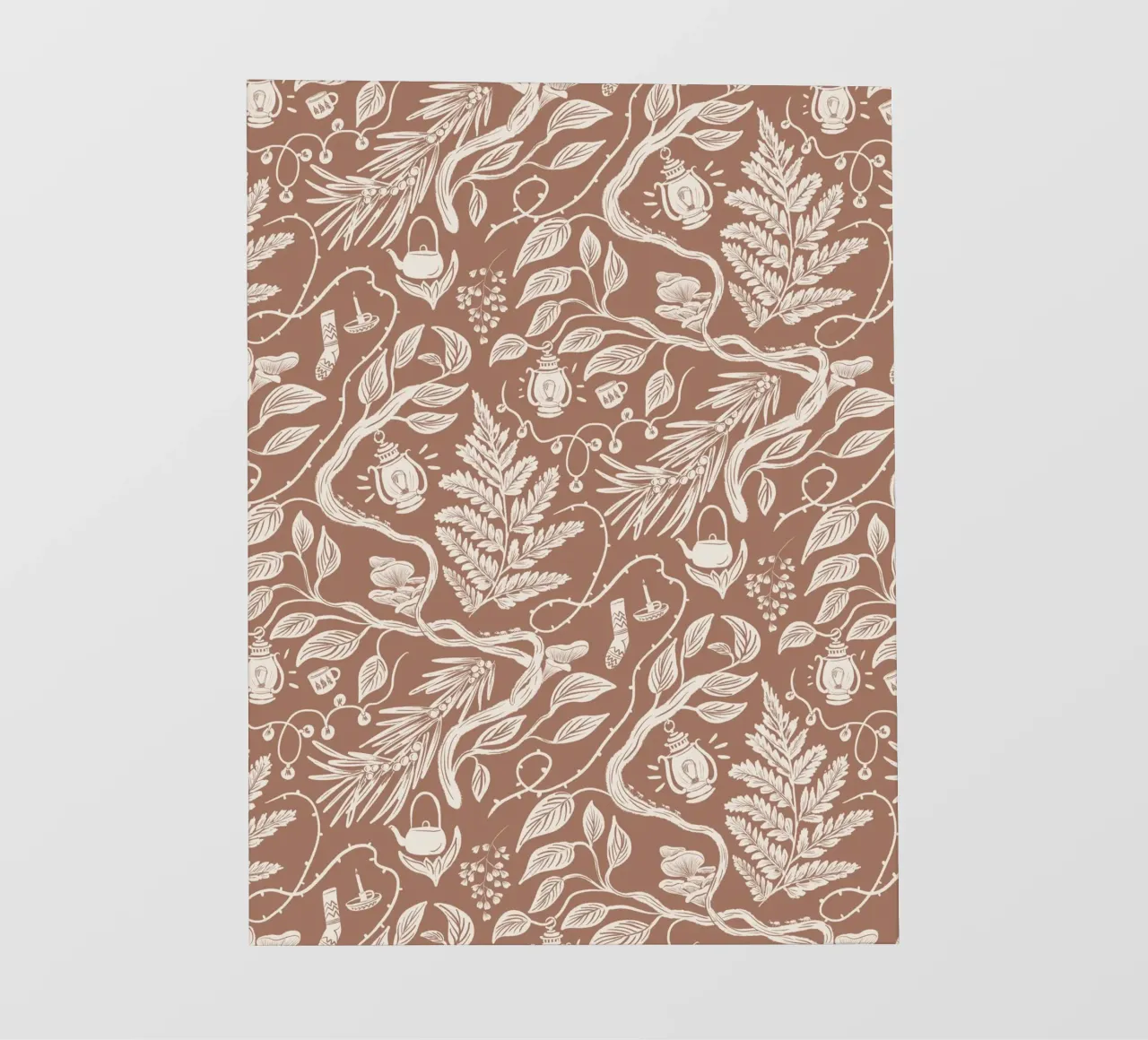 Cabincore Scene - Mocha Mousse Pantone Color telo in pvc da anisillustration