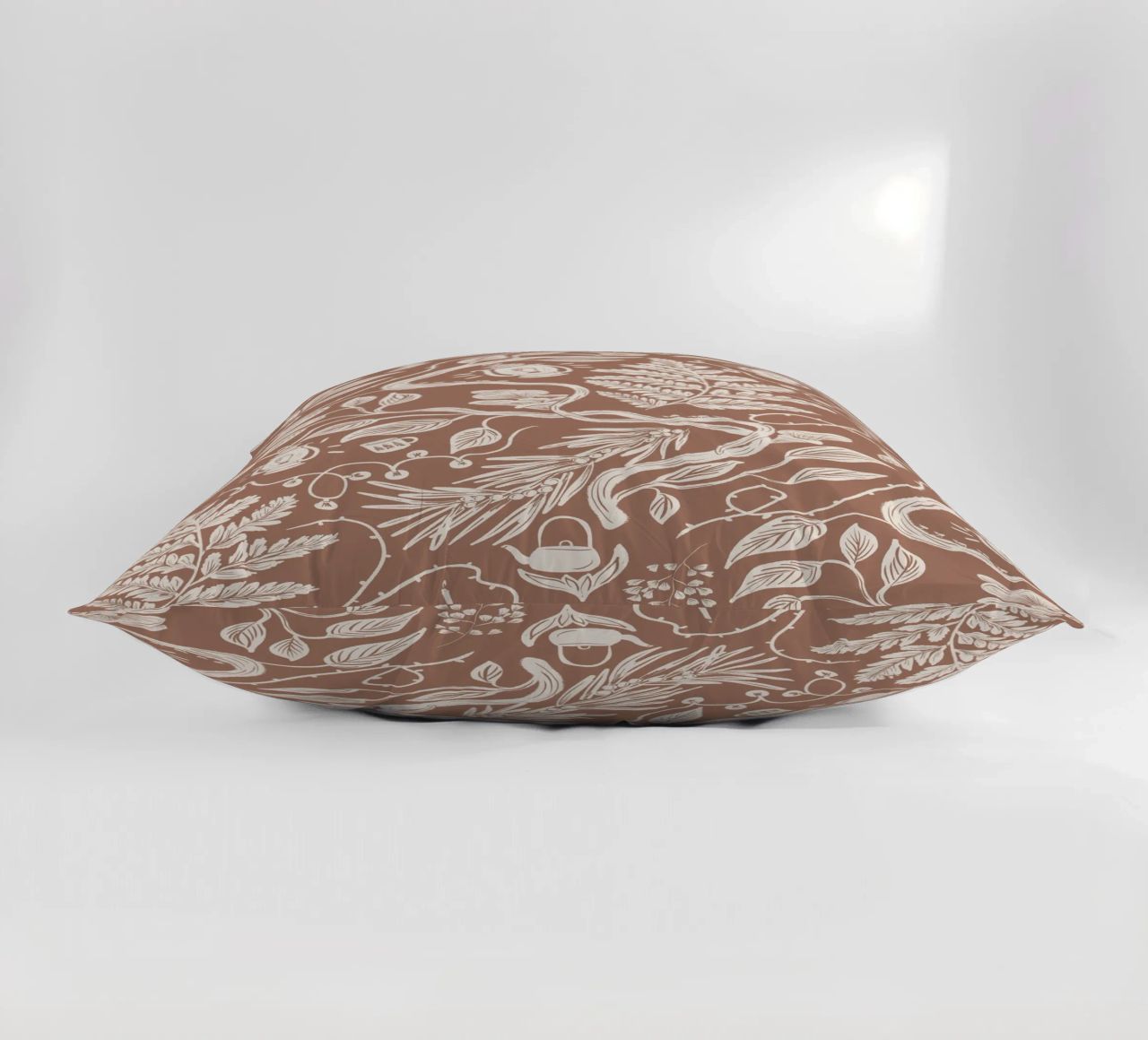 Cabincore Scene - Mocha Mousse Pantone Color coussin de anisillustration