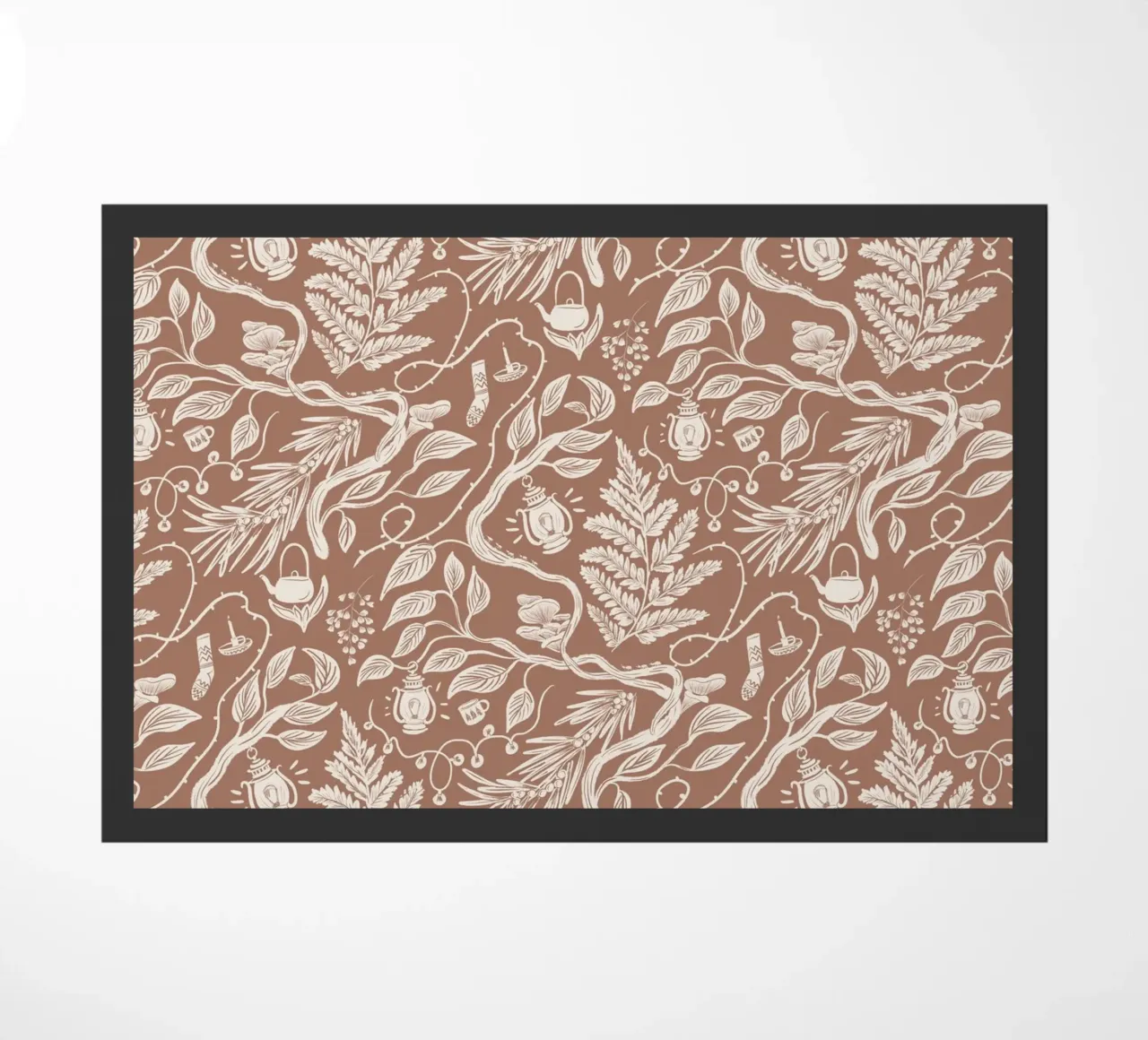 Cabincore Scene - Mocha Mousse Pantone Color zerbino da anisillustration