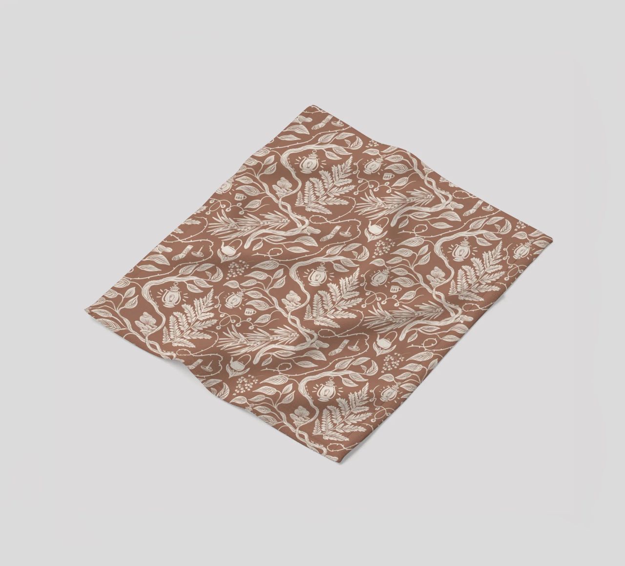 Cabincore Scene - Mocha Mousse Pantone Color fleecedeken van anisillustration