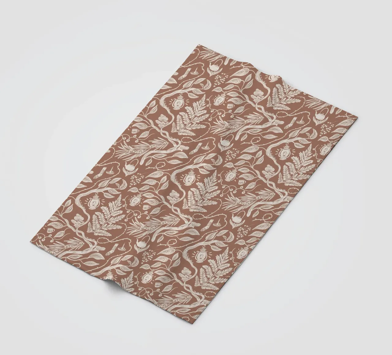 Cabincore Scene - Mocha Mousse Pantone Color coperta in pile da anisillustration