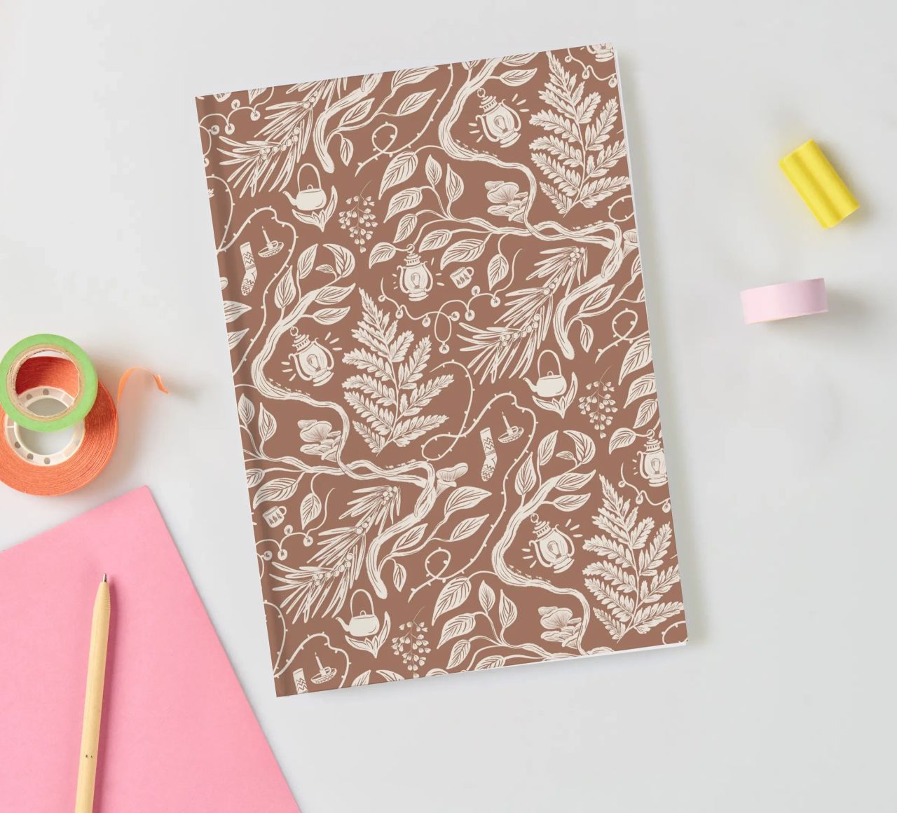 Cabincore Scene - Mocha Mousse Pantone Color carnet de notes de anisillustration