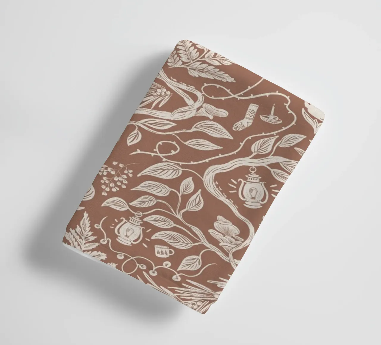 Cabincore Scene - Mocha Mousse Pantone Color asciugamano da bagno da anisillustration