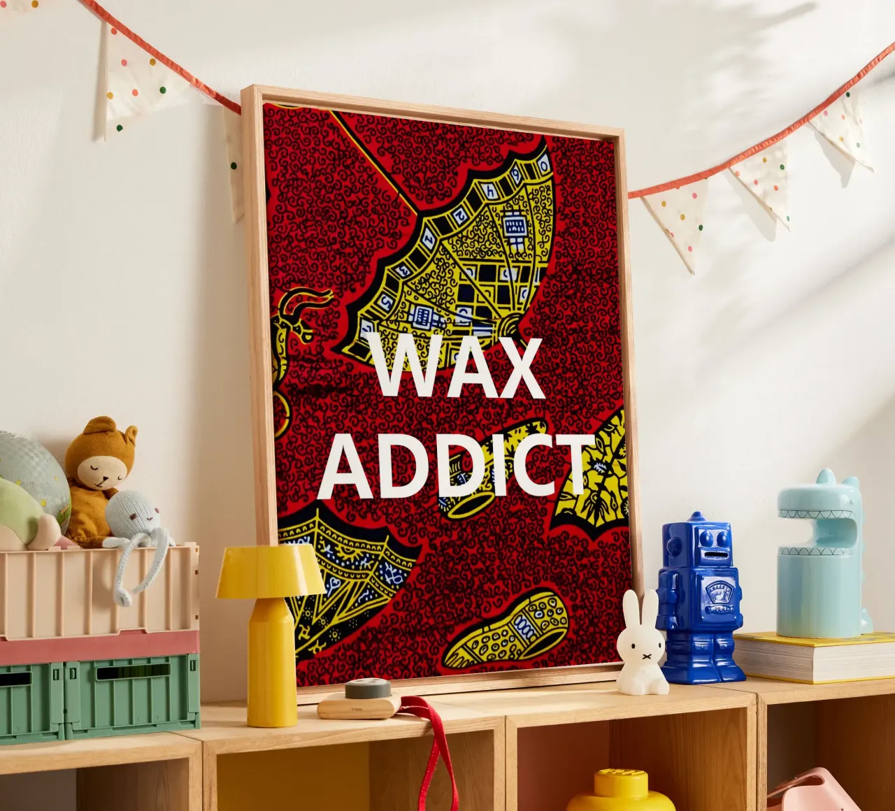 Wax addict tela con Cornice a cassetta da Mathudace Créas