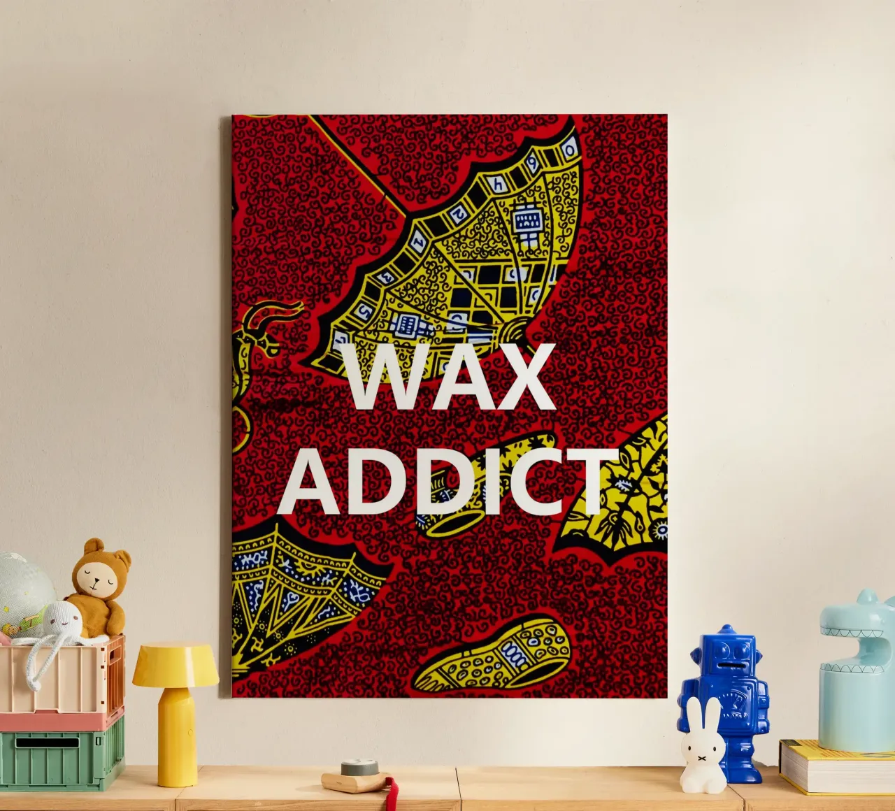 Wax addict tela con Cornice a cassetta da Mathudace Créas