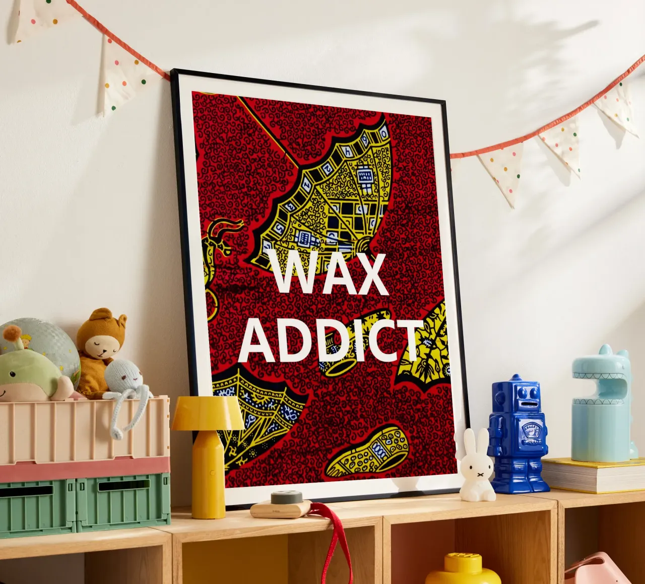Wax addict poster con telaio in legno da Mathudace Créas