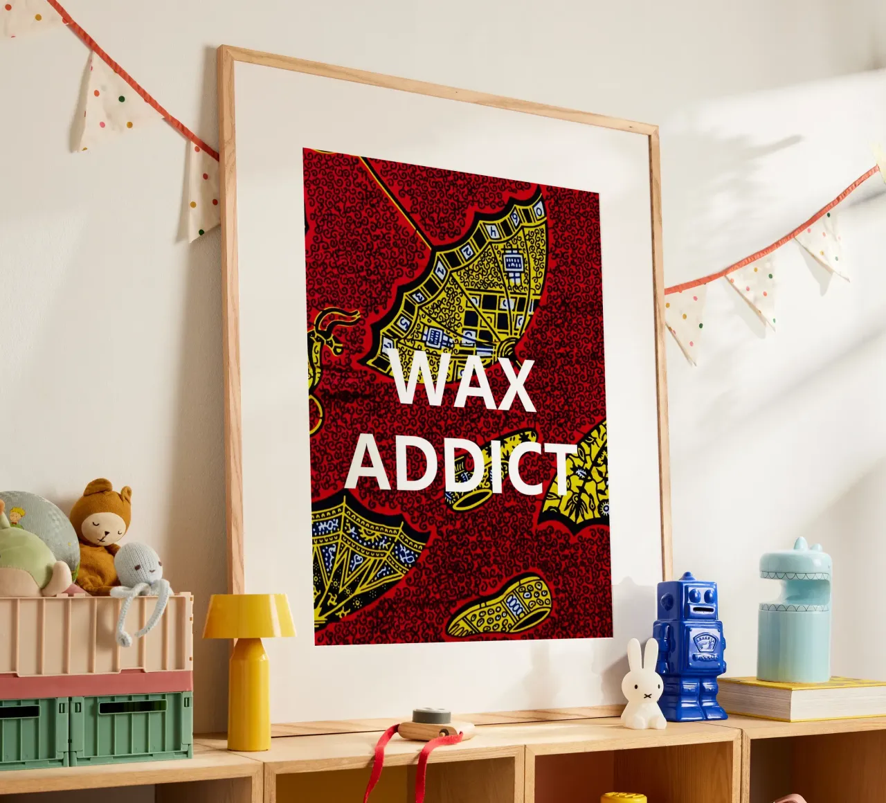 Wax addict poster con telaio in legno da Mathudace Créas